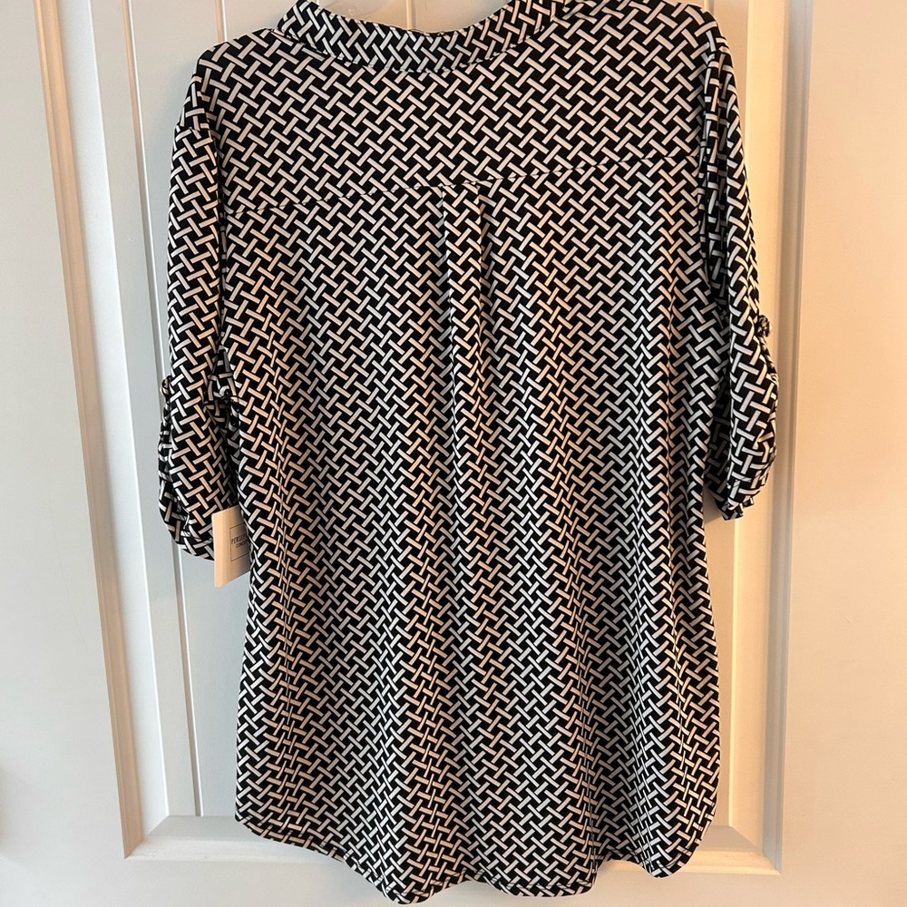 Perseption Concept Black & White Blouse – XL (New with Tags - Picture 2 of 3